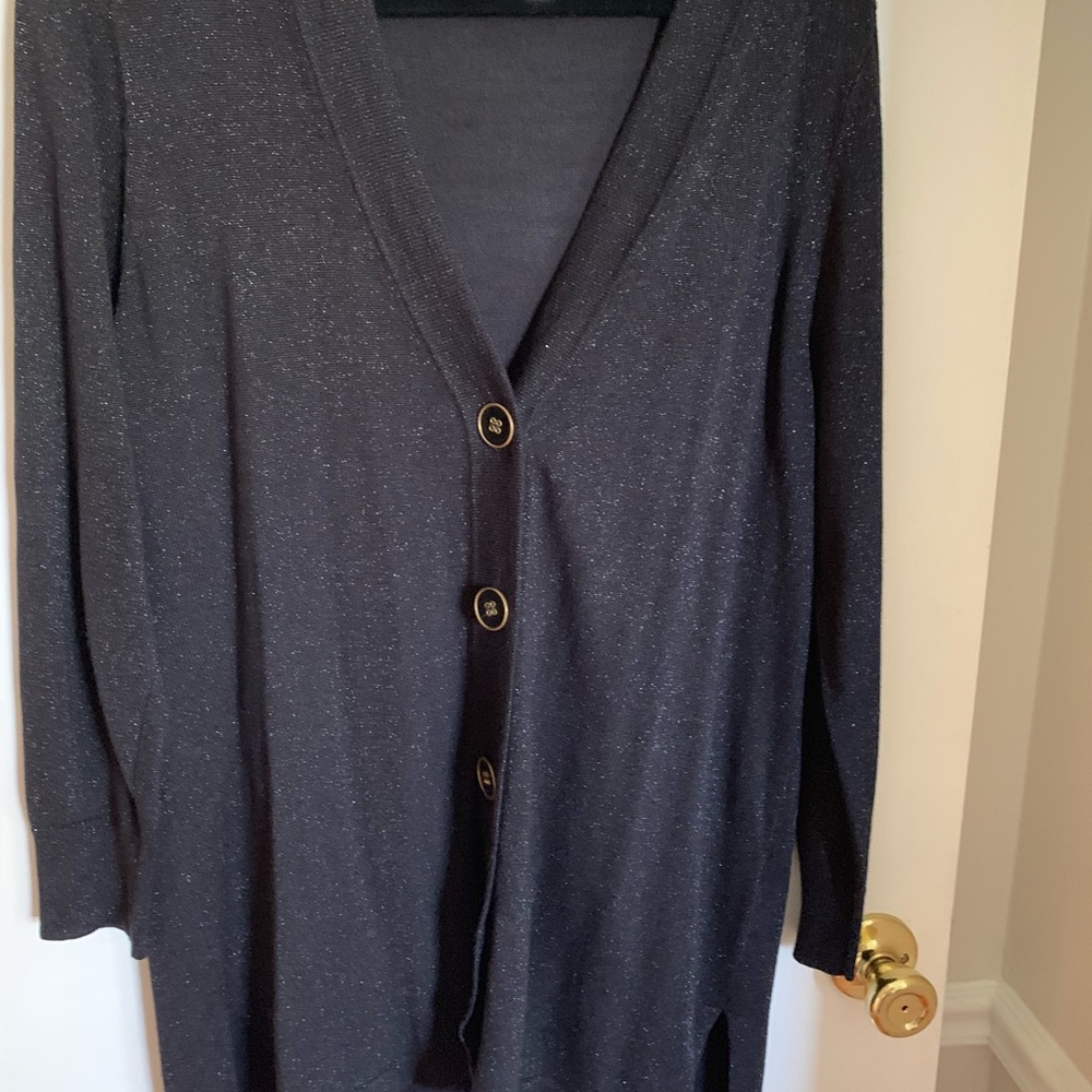 Long gold flecked cardigan